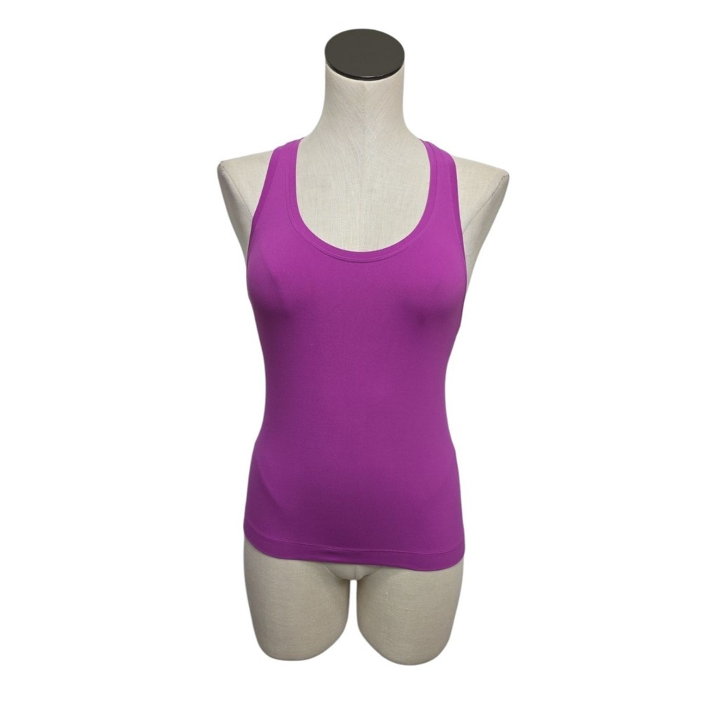 Lululemon Shirt Women Size 4 Purple‎ Cool Racerback Cropped Tank Luon Fabric Gym